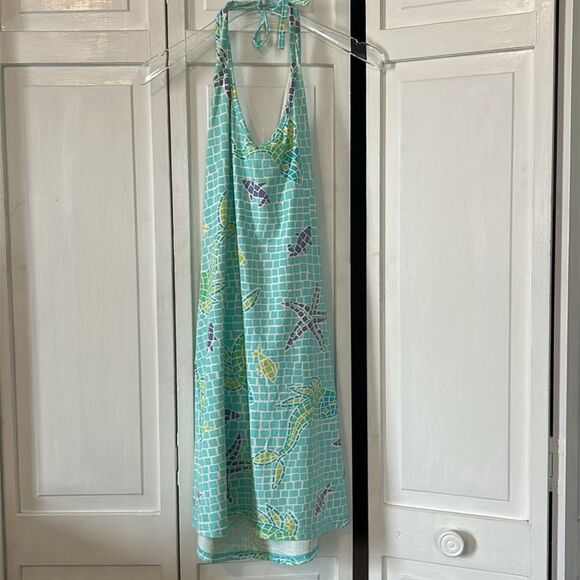 Lilly Pulitzer Ocean Life Mosaic Stretch Halter Dress - Size M - Picture 9 of 9